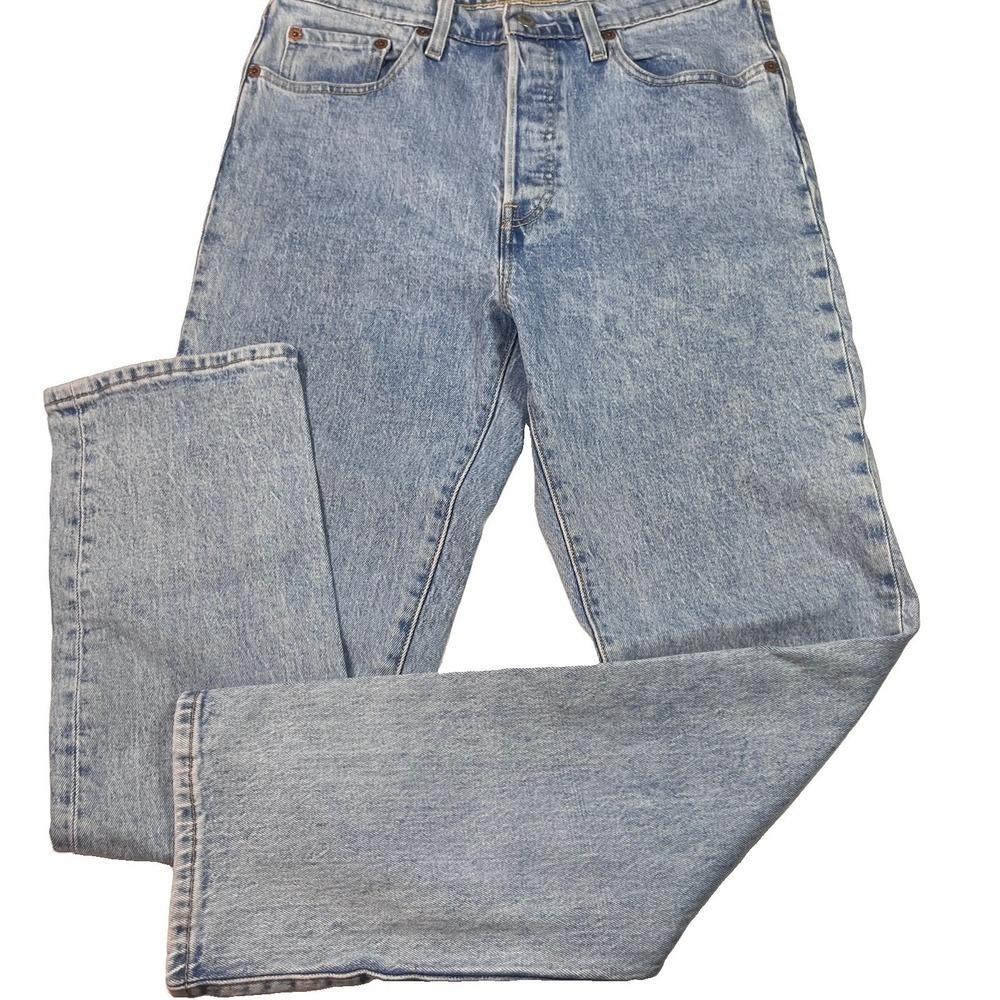 Levi's Premium 501 Straight Button Fly Jeans Womens 29 x 30 Blue EUC